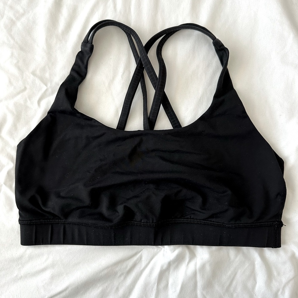 Black Lululemon energy bra size 8